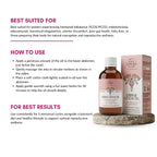 8 traditional Ayurvedic herbs blended into Let's Conceive Uterus Detox Oil for fertility support